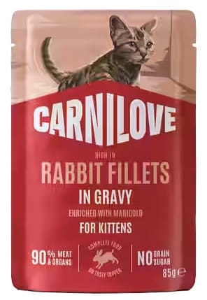 ⁨Carnilove Cat Rabbit Kitten - królik w sosie saszetka 85g⁩ w sklepie Wasserman.eu