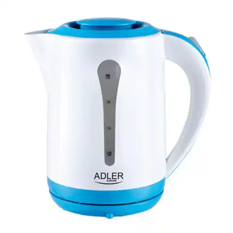 ⁨Kettle Adler AD 1244 Standard kettle, Plastic, White, 2000 W, 360° rotational base, 2.5 L⁩ w sklepie Wasserman.eu