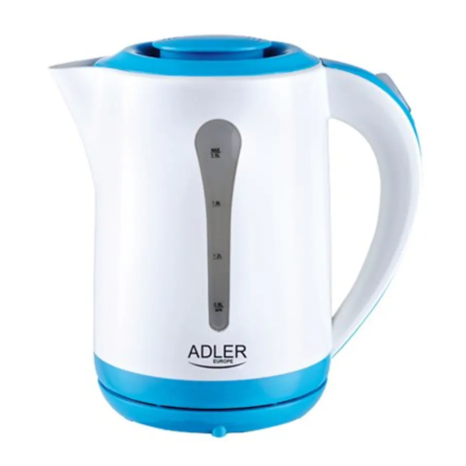 ⁨Kettle Adler AD 1244 Standard kettle, Plastic, White, 2000 W, 360° rotational base, 2.5 L⁩ w sklepie Wasserman.eu