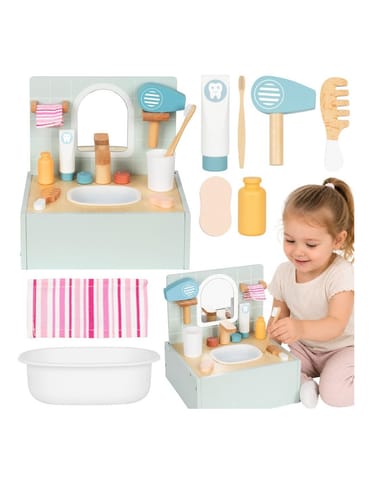 ⁨TOOKY TOY Toilet Bathroom Toaleta Drewniana Łazienka z Akcesoriami⁩ w sklepie Wasserman.eu
