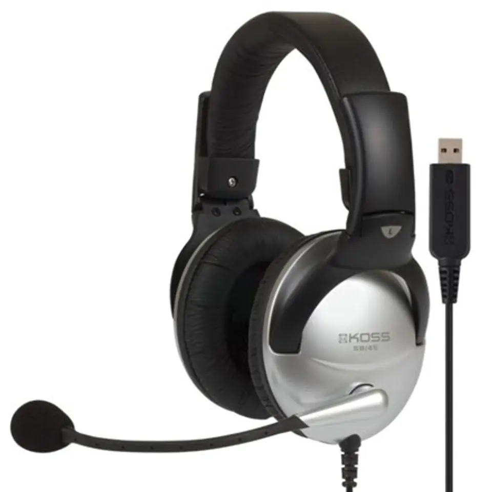 ⁨Koss Gaming headphones SB45 USB Headband/On-Ear, USB, Microphone, Silver/Black, Noice canceling,⁩ at Wasserman.eu