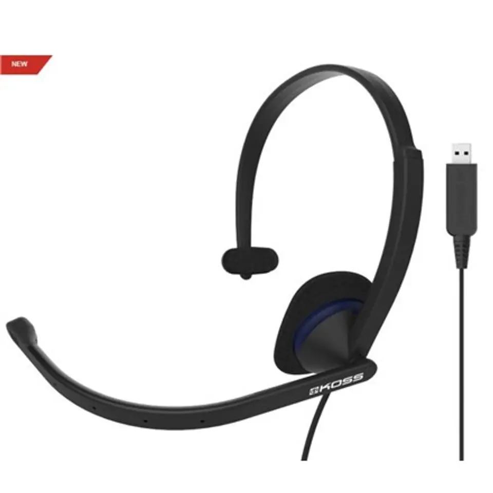 ⁨Koss | CS195 USB | Headphones | Wired | On-Ear | Microphone | Black⁩ w sklepie Wasserman.eu