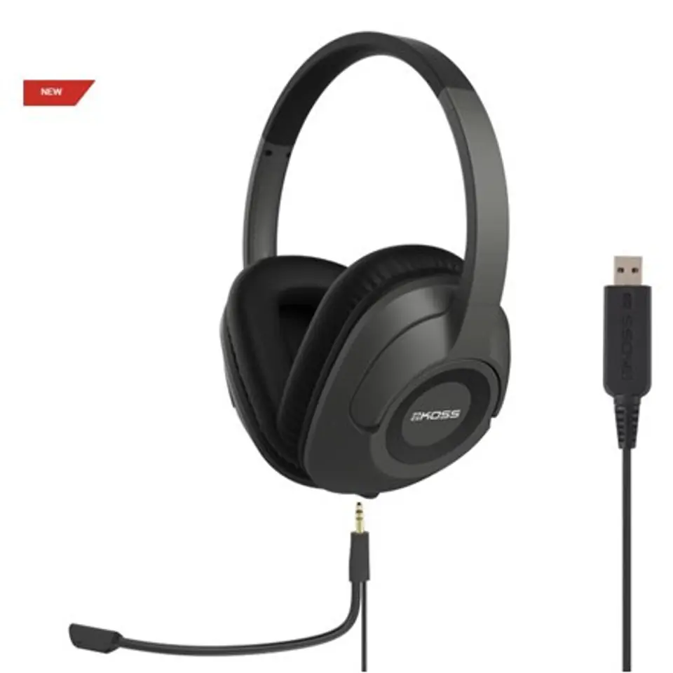 ⁨Koss | SB42 USB | Headphones | Wired | On-Ear | Microphone | Black/Grey⁩ w sklepie Wasserman.eu