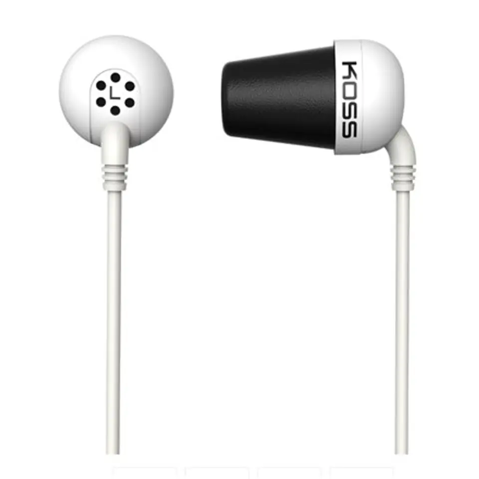 ⁨Koss Plug In-ear, 3.5 mm, White, Noice canceling,⁩ at Wasserman.eu