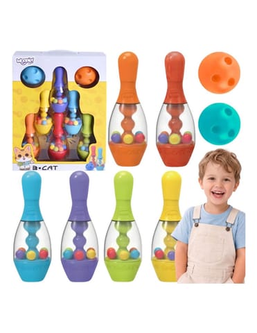⁨WOOPIE Kolorowe Kręgle Dla Dzieci 8 el.⁩ w sklepie Wasserman.eu