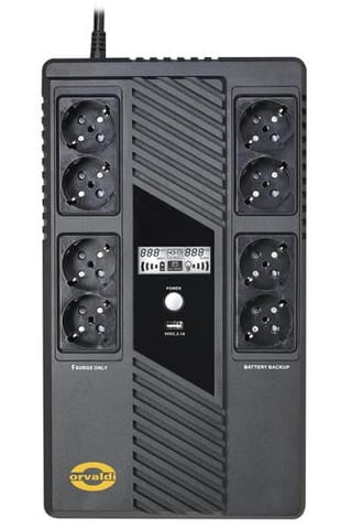 ⁨Zasilacz UPS Orvaldi AM-1000LCD USB czarny⁩ w sklepie Wasserman.eu