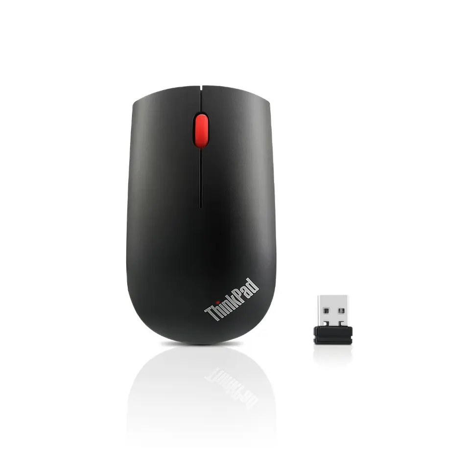 ⁨Lenovo ThinkPad Essential Mouse Wireless, czarna, połączenie bezprzewodowe, optyczna, nie, tak⁩ w sklepie Wasserman.eu