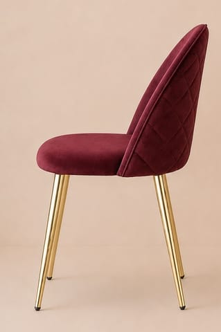 ⁨Krzesło tapicerowane GLORIA BURGUNDY VELVET GOLD⁩ w sklepie Wasserman.eu
