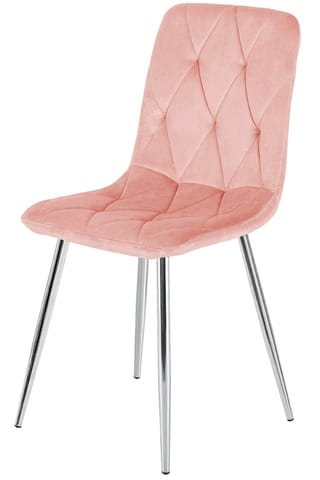 Krzesło tapicerowane BORGO VELVET PINK SILVER w sklepie Wasserman.eu