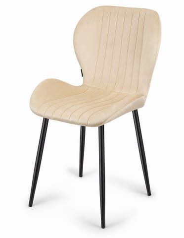 ⁨Krzesło tapicerowane MONTI VELVET BEIGE⁩ w sklepie Wasserman.eu