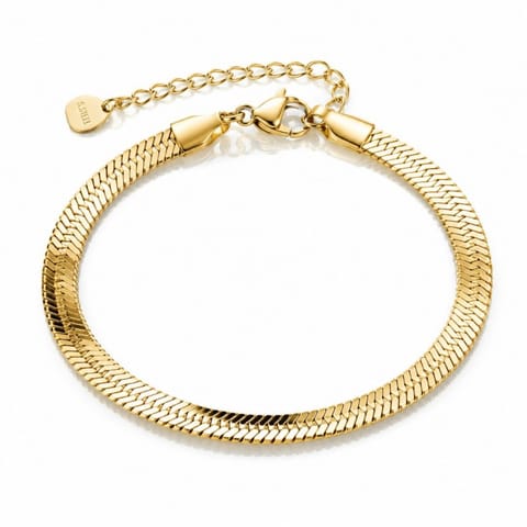 ⁨Bransoletka na rękę stal chirurgiczna pozłacana 14k złotem, żyłka 5mm BST1637⁩ w sklepie Wasserman.eu