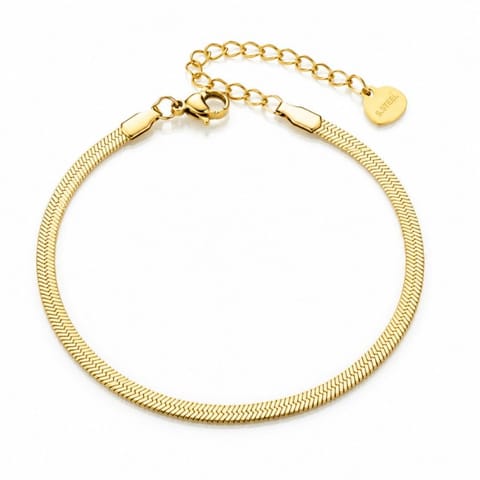 ⁨Bransoletka na rękę stal chirurgiczna pozłacana 14k złotem, żyłka 3mm BST1636⁩ w sklepie Wasserman.eu