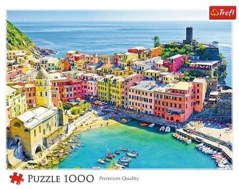 ⁨Puzzle 1000 Malownicze miasteczko Vernazza TREFL⁩ w sklepie Wasserman.eu