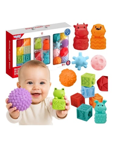 WOOPIE BABY Sensory Puzzles Squeeze Puzzle Sound Learning to Count 20 el. w sklepie Wasserman.eu