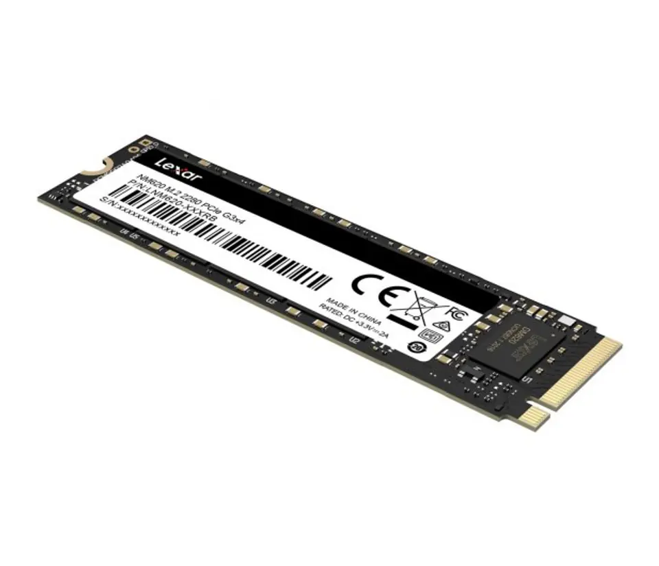 ⁨Lexar SSD NM620 256 GB, współczynnik kształtu dysku SSD M.2 2280, interfejs SSD PCIe Gen3x4, prędkość zapisu 1300 MB/s, prędkość⁩ w sklepie Wasserman.eu