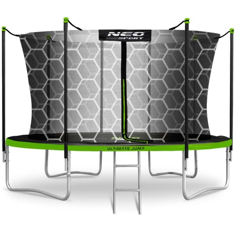 ⁨Trampolina ogrodowa 12ft/374cm z siatką wewnętrzną i drabinką Neo-Sport⁩ w sklepie Wasserman.eu