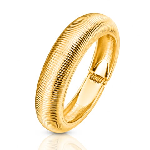 ⁨Bransoletka na rękę stal chirurgiczna pozłacana 14k złotem, obręcz BST1727⁩ w sklepie Wasserman.eu