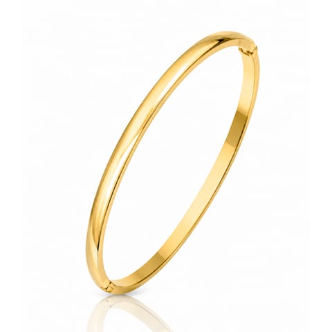 ⁨Bransoletka na rękę stal chirurgiczna pozłacana 14k złotem, 3mm gładka obręcz BST1759⁩ w sklepie Wasserman.eu