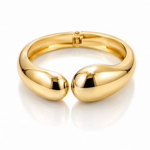 ⁨Bransoletka na rękę stal chirurgiczna pozłacana 14k złotem, obręcz krople BST1726⁩ w sklepie Wasserman.eu