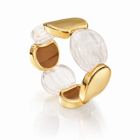⁨Bransoletka na rękę stal chirurgiczna pozłacana 14k złotem, BST1733⁩ w sklepie Wasserman.eu