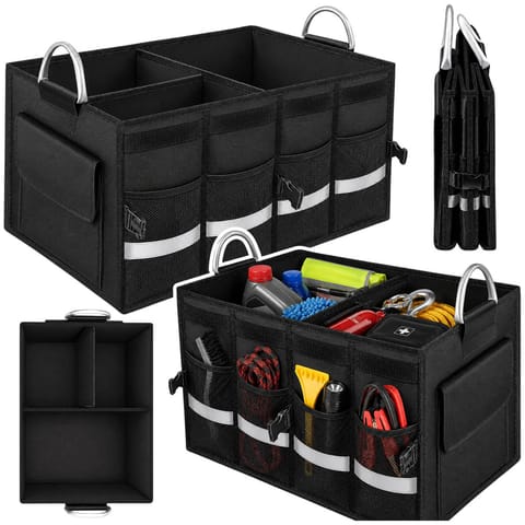 ⁨Duży Organizer Samochodowy Składany Torba Do Bagażnika Czarny 50L⁩ w sklepie Wasserman.eu