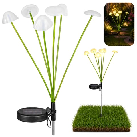 ⁨Lampka Solarna Ogrodowa Dekoracyjna Grzybki Ciepłe Światło LED 70cm⁩ w sklepie Wasserman.eu