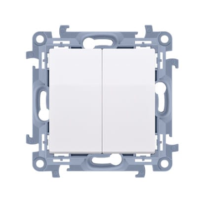 ⁨KONTAKT SIMON 10 MODUŁ BIAŁY ŁĄCZNIK SERYJNY SAMOZACISKI 10AX 250V⁩ w sklepie Wasserman.eu