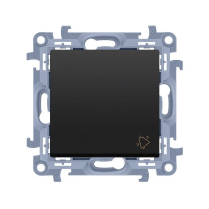 ⁨KONTAKT SIMON 10 MODUŁ CZARNY MAT PRZYCISK "DZWONEK"  SAMOZACISKI 10AX 250V⁩ w sklepie Wasserman.eu