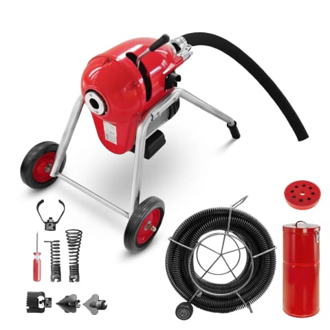 Elektryczna maszyna przepychacz udrażniacz do rur 1100W śr. 32mm MSW POWER DRAIN CLEAN 4.6E + akcesoria w sklepie Wasserman.eu