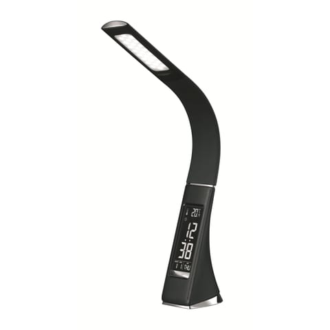 ⁨PLATINET DESK LAMP LED 7W 240LM CALENDAR CLOCK BLACK [46169]⁩ at Wasserman.eu