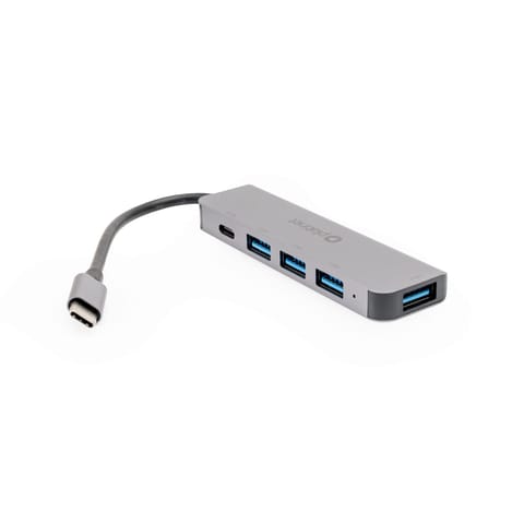 ⁨PLATINET MEDIA HUB USB-C TO 4X USB-A 3.2 GEN1 + 1X USB-C PD 100W 5IN1 ALUMINIUM [46235]⁩ w sklepie Wasserman.eu