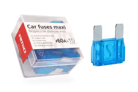 ⁨Bezpieczniki samochodowe maxi pudełko 10 szt 60a amio-02328⁩ w sklepie Wasserman.eu