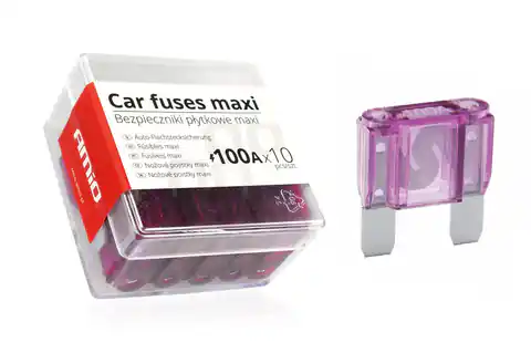 ⁨Bezpieczniki samochodowe maxi pudełko 10 szt 100a amio-02330⁩ w sklepie Wasserman.eu