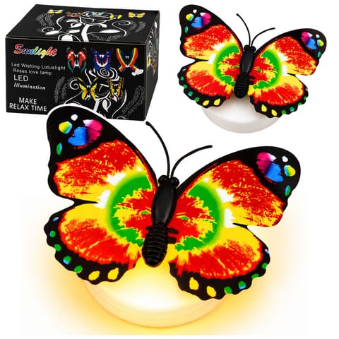 ⁨Świecący Motylek LED Dekoracja Do Przyklejenia Samoprzylepny 6x5 cm⁩ w sklepie Wasserman.eu