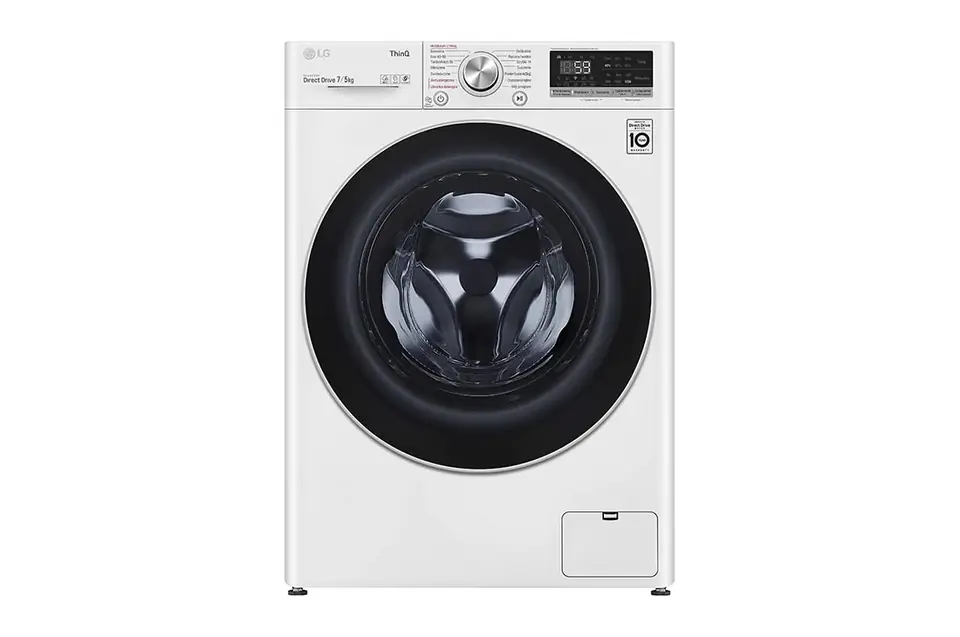 LG Pralka z suszarką F2DV5S7S1E Klasa efektywności energetycznej D, Ładowanie od przodu, Pojemność prania 7 kg, 1200 obr/min, Gł w sklepie Wasserman.eu