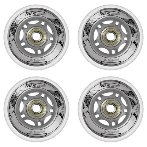 ⁨PU 70x24 82A PRZEZROCZYSTE (4 szt.) + ABEC-7 (8 szt.) ZESTAW NILS EXTREME⁩ w sklepie Wasserman.eu