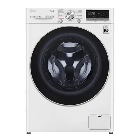 ⁨LG Washing Machine With Dryer F4DV709S1E Energy efficiency class A, Front loading, Washing capacity 9 kg, 1400 RPM, Depth 56.5 c⁩ at Wasserman.eu