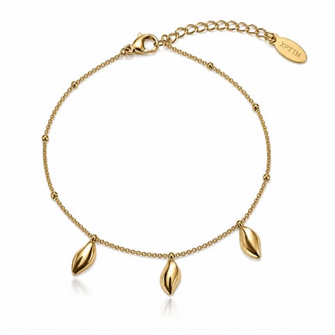 ⁨Bransoletka na rękę stal chirurgiczna pozłacana 14k złotem, krople BST1665⁩ w sklepie Wasserman.eu