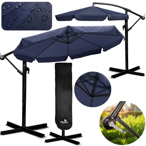 ⁨Parasol ogrodowy składany 8 segmentowy 350 cm z pokrowcem Plonos PL-881⁩ w sklepie Wasserman.eu