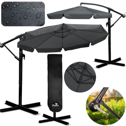 ⁨Parasol ogrodowy składany 8 segmentowy 350 cm z pokrowcem Plonos PL-881⁩ w sklepie Wasserman.eu