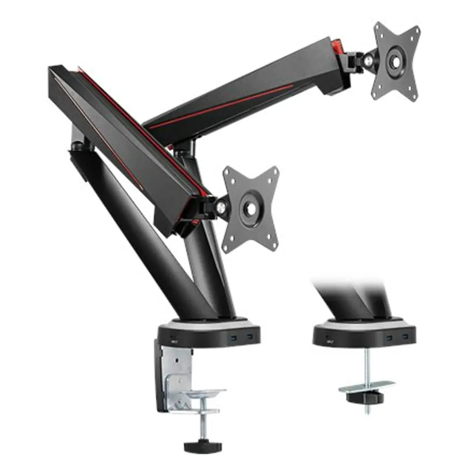 ⁨Logilink | Desk Mount | Tilt, swivel, level adjustment, rotate | 17-32 "" | Maximum weight (capacity) 8 kg | Black/Red⁩ w sklepie Wasserman.eu