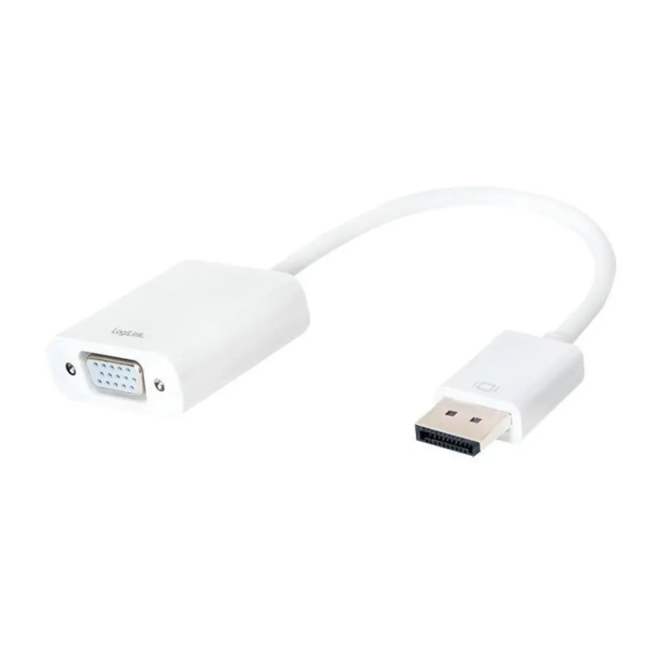 ⁨Logilink 15 pin HD D-Sub (HD-15) | Female | 20 pin DisplayPort | Male | White | 0.15 m⁩ w sklepie Wasserman.eu