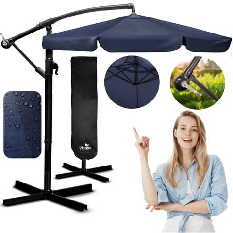 ⁨Parasol ogrodowy składany 6 segmentowy 350 cm z pokrowcem Plonos PL-880⁩ w sklepie Wasserman.eu