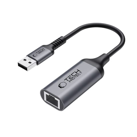 ⁨Adapter przejściówka USB-A - Ethernet RJ45 1000Mbps - czarny⁩ w sklepie Wasserman.eu