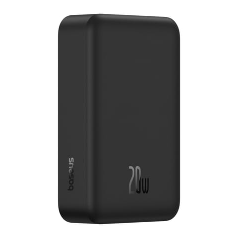 ⁨Powerbank magnetyczny 20000mAh 20W EnerFill FM41 z kablem USB-C 30cm - czarny⁩ w sklepie Wasserman.eu