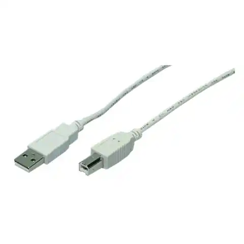 ⁨Logilink USB 2.0 A to USB 2.0 B Cable USB A male, USB B male, 1.8 m, Grey⁩ w sklepie Wasserman.eu