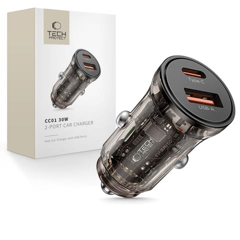 ⁨Ładowarka samochodowa USB-A USB-C 30 W - czarna⁩ w sklepie Wasserman.eu