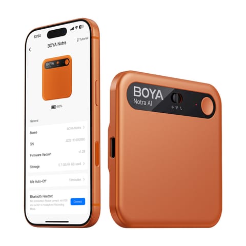 ⁨Rejestrator głosu z transkrypcją AI 64GB 610mAh - pomarańczowy⁩ w sklepie Wasserman.eu