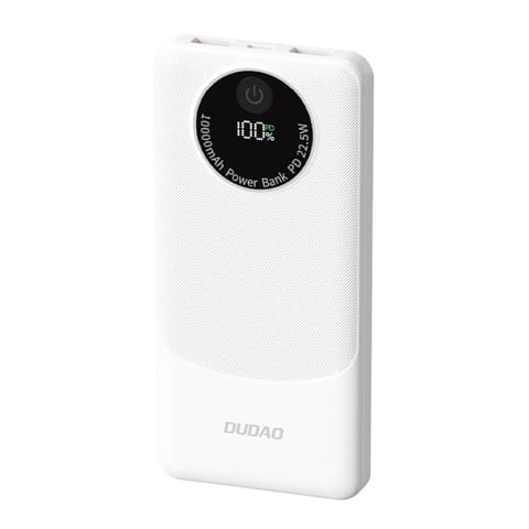Powerbank K12 10000mAh USB-A USB-C PD 22.5W - biały w sklepie Wasserman.eu