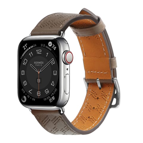 Pasek skórzany opaska bransoleta do Apple Watch 38 / 40 / 41 mm - ciemnobrązowy w sklepie Wasserman.eu